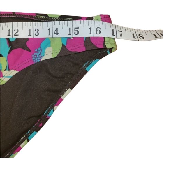 Gap Body Floral Brown 2 piece Halter Bikini Swimsuit L - Picture 7 of 10